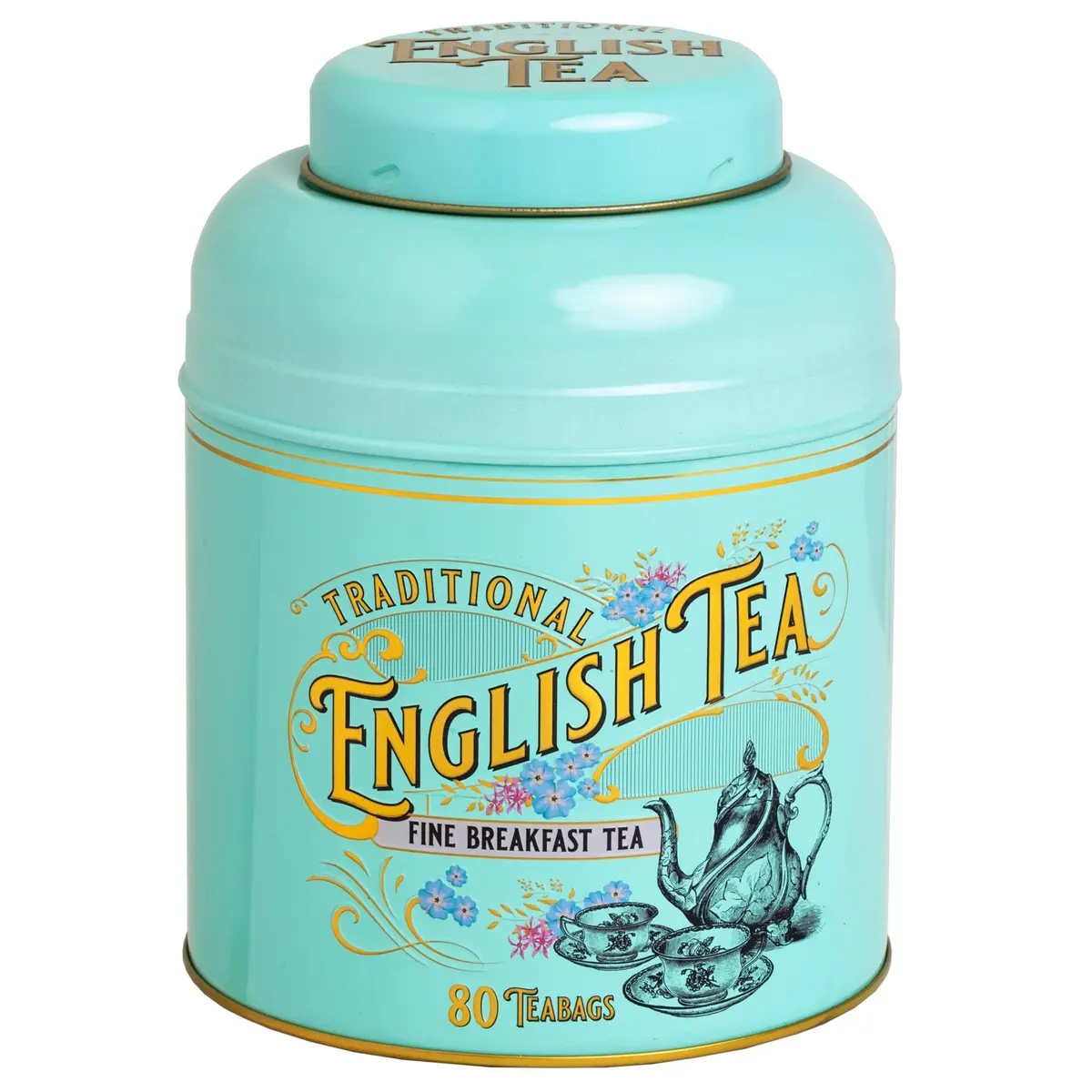 New English Teas Victorian Tea Tin with 80 Black Tea Bags | Vintage Victorian Design & Full-bodied Flavor (70-120 chars) - view 4