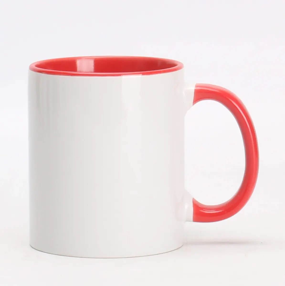 Home VSS 11oz White Ceramic Sublimation Coffee Mug | Solid Colors Inside & Handle, Case of 6 - view 4