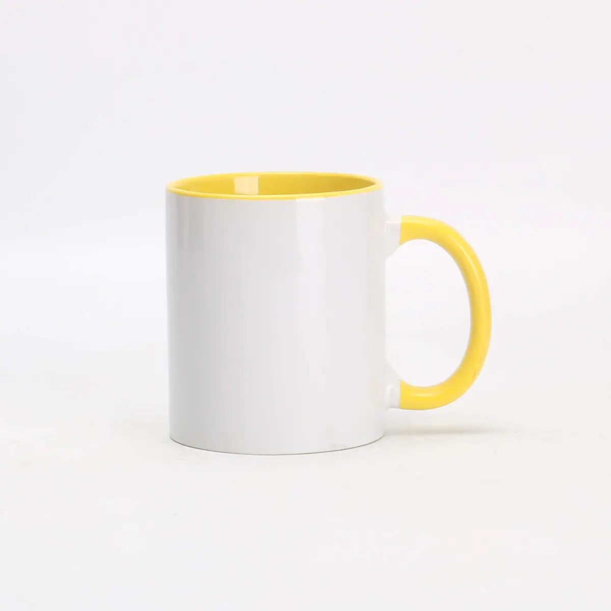 Home VSS 11oz White Ceramic Sublimation Coffee Mug | Solid Colors Inside & Handle, Case of 6 - view 5