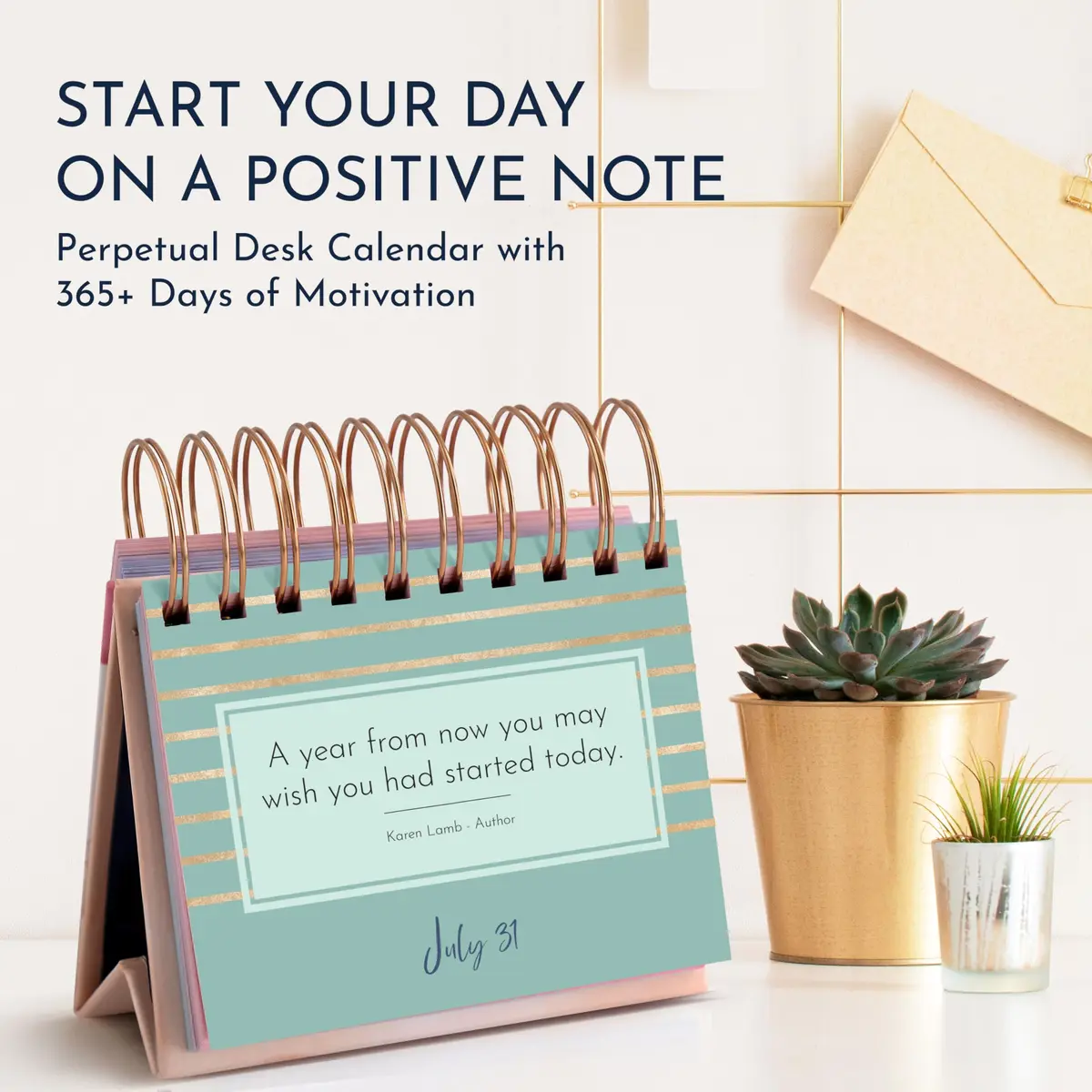 RYVE Daily Motivational Desk Calendar 10 cm (4 in) x 13 cm (5.3 in) | Perpetual Quotes & Affirmations - view 3