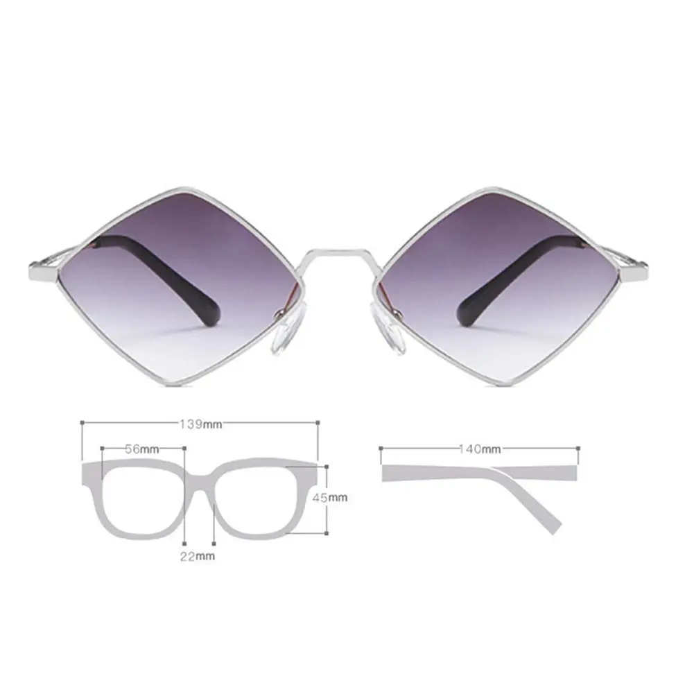 ENTHYI Diamond Shape Punk Sunglasses for Men & Women | 56mm (2.20") Lens Width - view 4