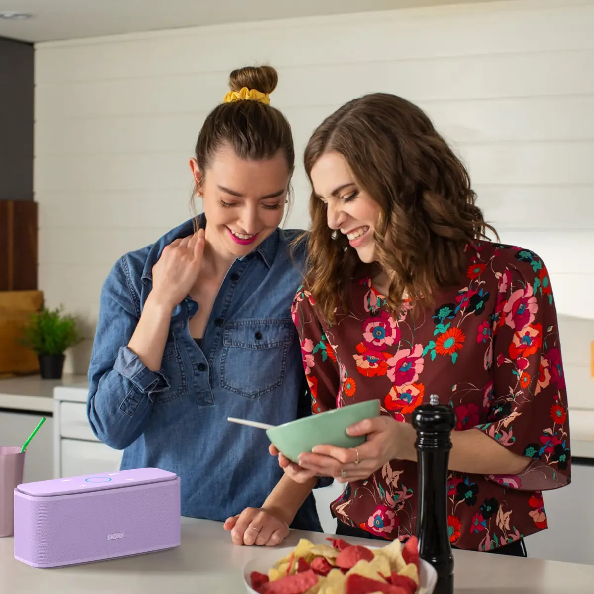 DOSS SoundBox Touch Portable Wireless Bluetooth Speaker with 12W HD Sound & Rich Bass, Purple | 20-Hour Playtime - view 8