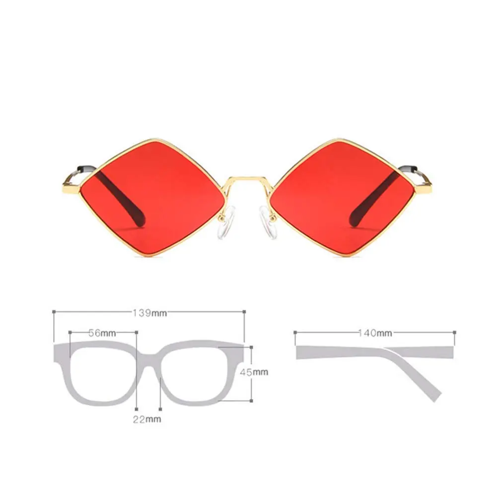ENTHYI Diamond Shape Punk Sunglasses for Men & Women | 56mm (2.20") Lens Width - view 4