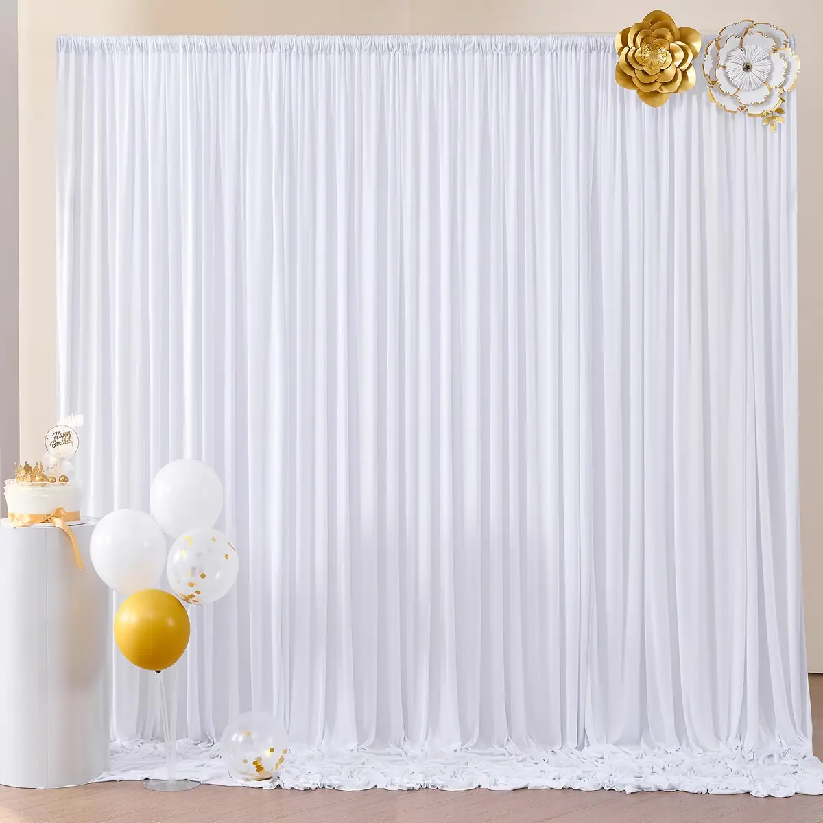 NSSONBEN Backdrop Curtains 10ftx7ft | Wrinkle-Free Polyester for Photography & Parties - main product image