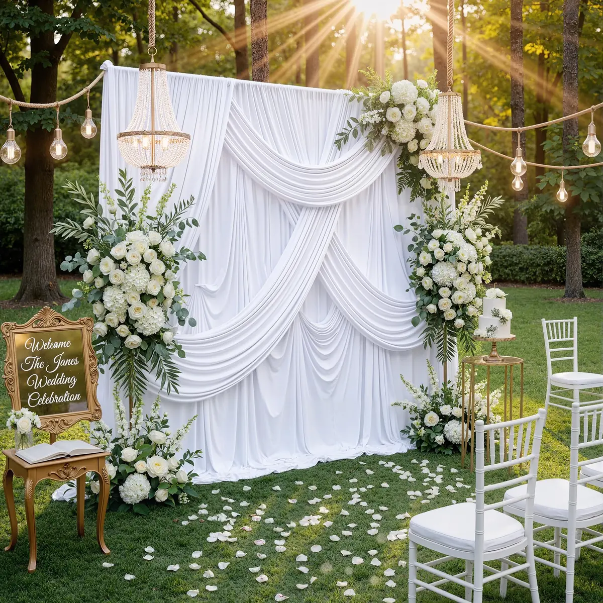 NSSONBEN Backdrop Curtains 10ftx7ft | Wrinkle-Free Polyester for Photography & Parties - view 5