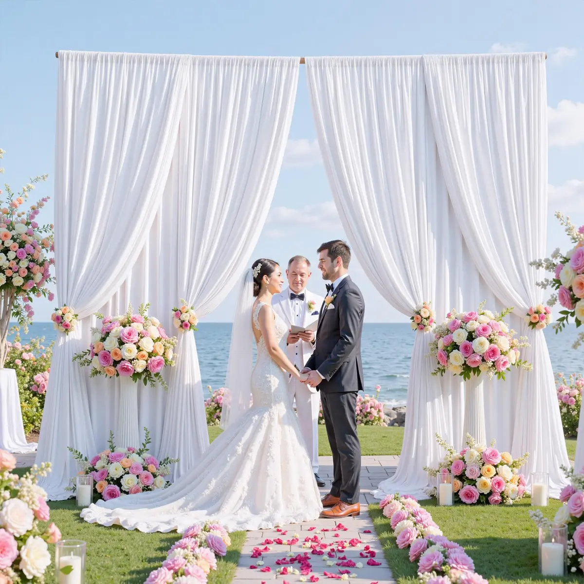 NSSONBEN Backdrop Curtains 10ftx7ft | Wrinkle-Free Polyester for Photography & Parties - view 7