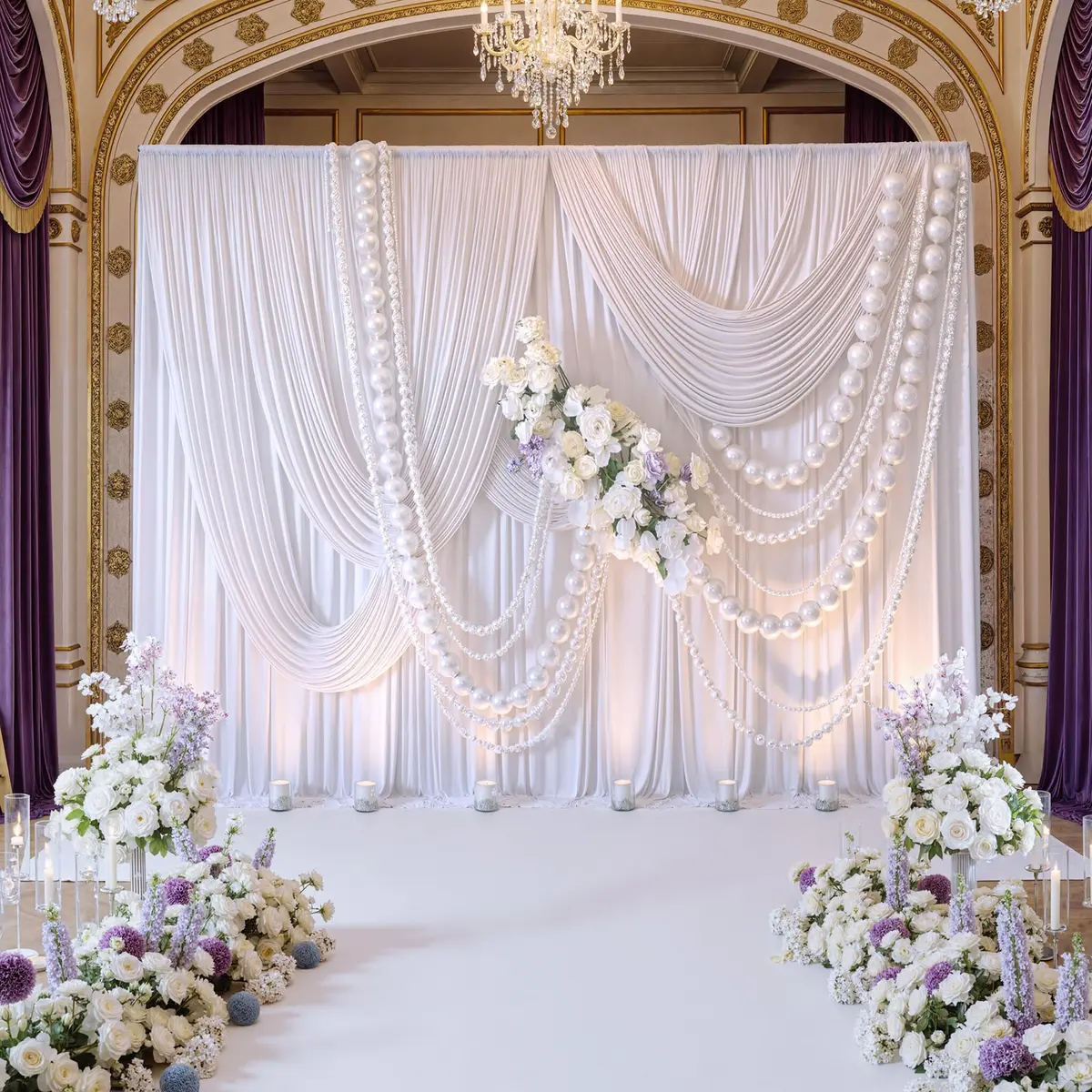 NSSONBEN Backdrop Curtains 10ftx7ft | Wrinkle-Free Polyester for Photography & Parties - view 2
