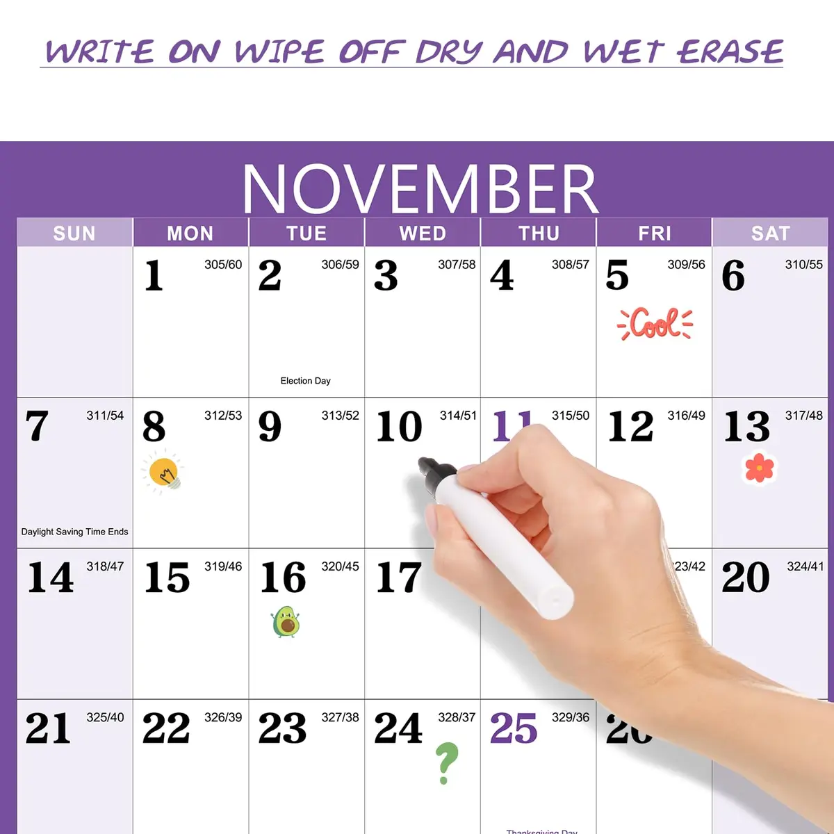 Artfan 2027 Yearly Wall Calendar | Large Colorful 34.8" x 22.8" | Full Year with Holidays - view 4