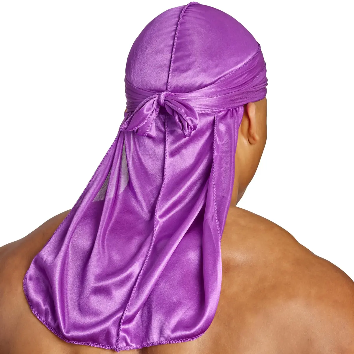 ShyneDurags Silky Durag - Purple | Perfect for Waves, Braids & Locs | Premium Silk Headwrap for Men & Women - view 2