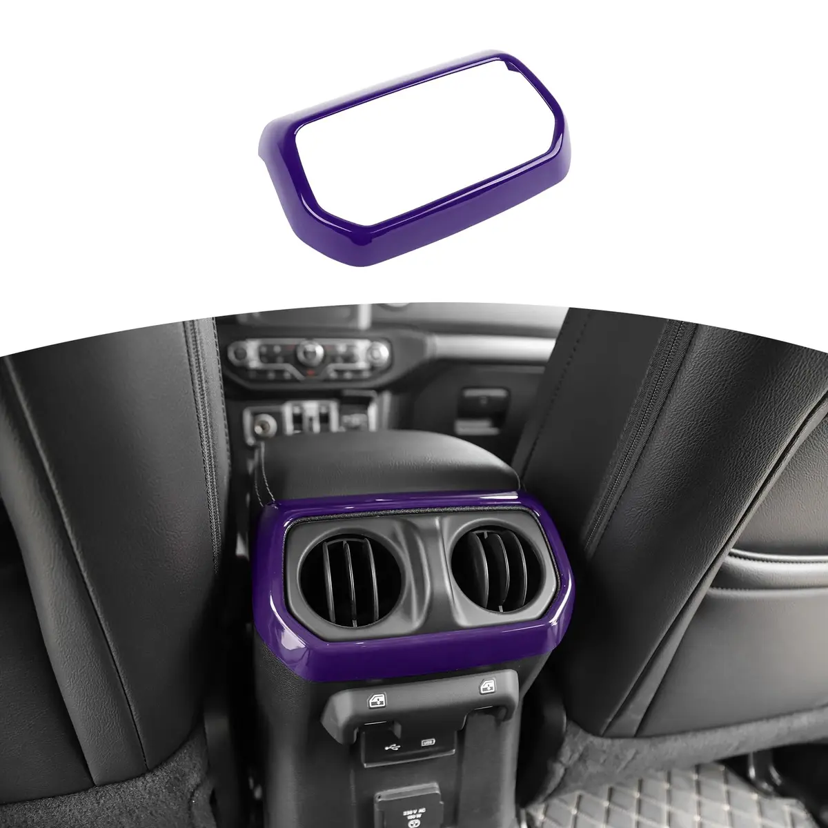 RT-TCZ Purple Rear Air AC Vent Cover Trim for Jeep Wrangler JLU Gladiator JT 4-Door - main product image