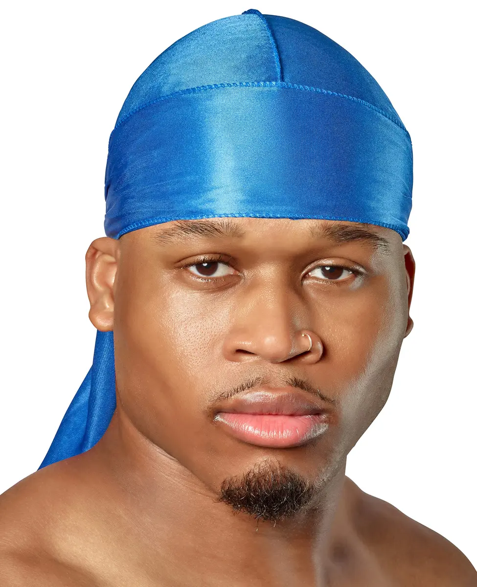 ShyneDurags Silky Durag - Blue | Perfect for Waves, Braids & Locs | Premium Silk Du Rags for Men & Women - main product image