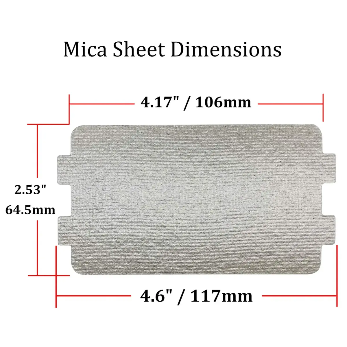 IMSurQltyPrise Microwave Waveguide Cover Mica Sheet 64.5mm x 106mm (0.4mm Thick) | Replacement for MM721NH1-PW MM721NG1-PW M1-L213B 211A Models - view 2