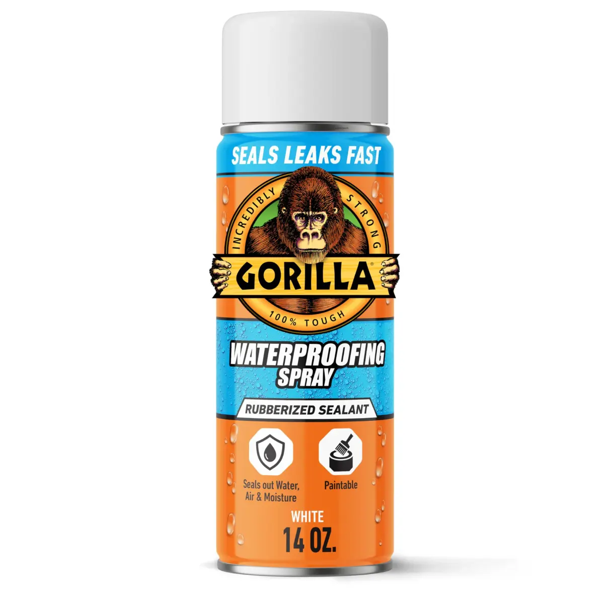 Gorilla Waterproofing Spray White 473ml (16 oz) | Seals Leaks & Cracks - main product image