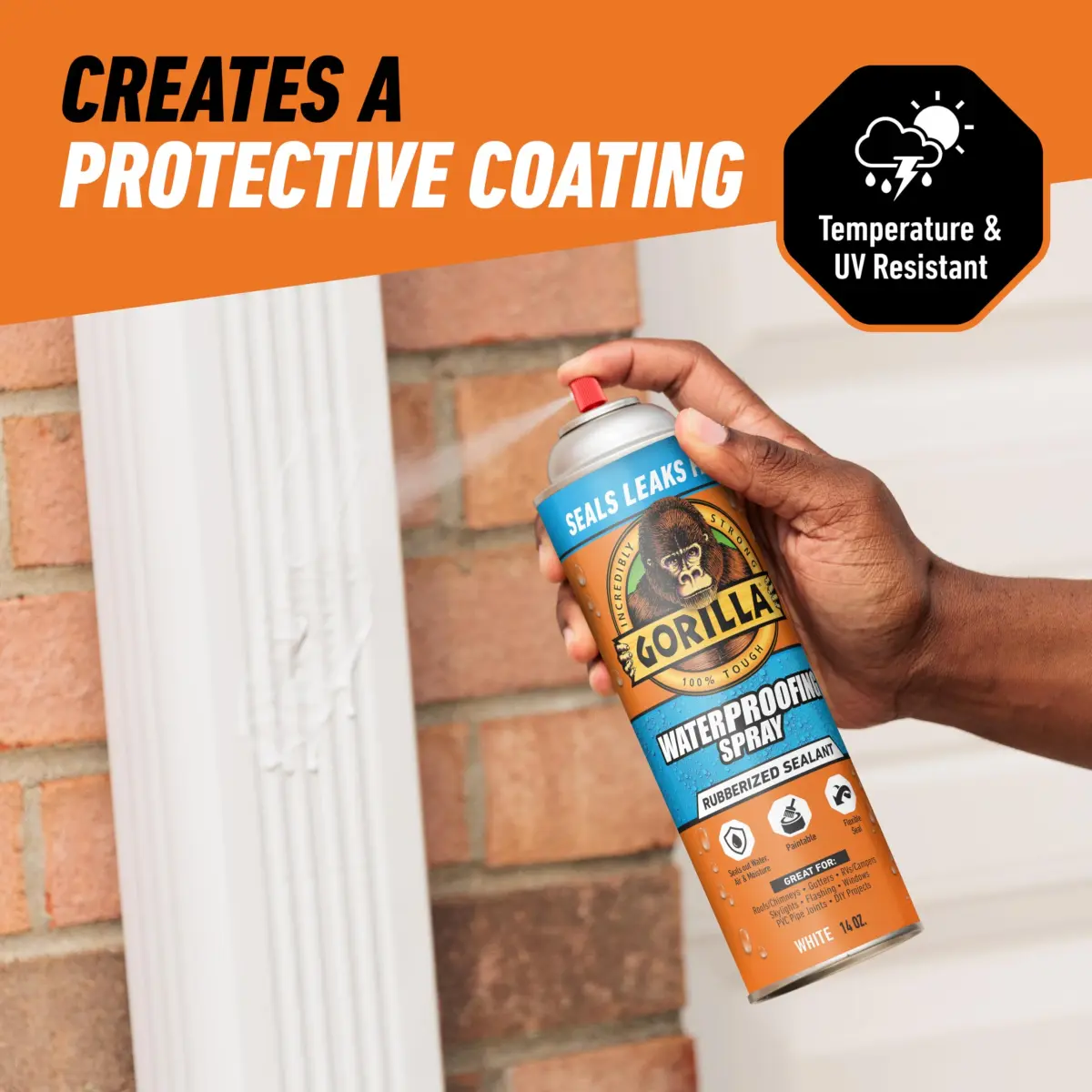 Gorilla Waterproofing Spray White 473ml (16 oz) | Seals Leaks & Cracks - view 5