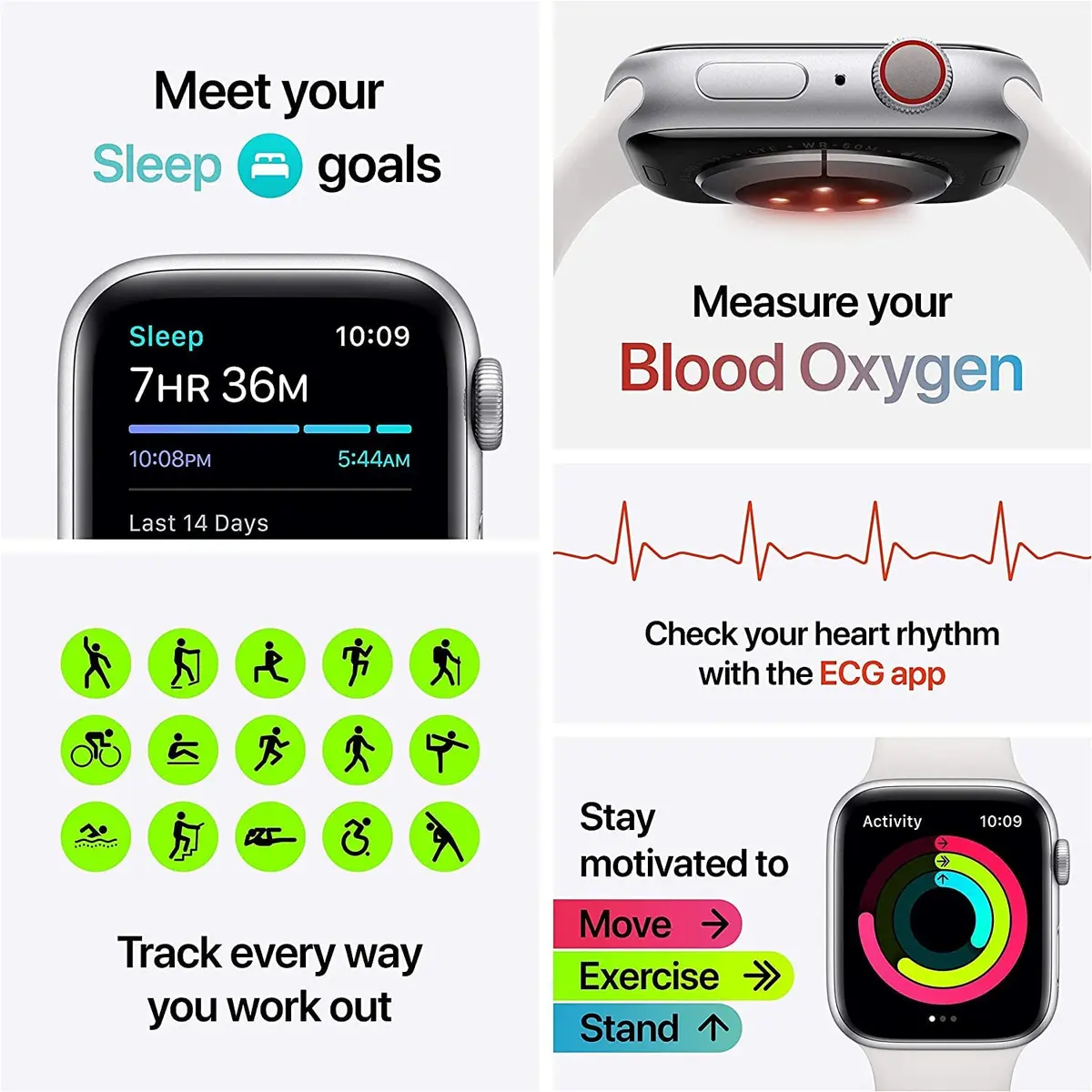 Apple Watch Series 6 GPS + Cellular 40mm Blue Aluminum Case with Deep Navy Sport Band | Health & Fitness Tracking - view 3