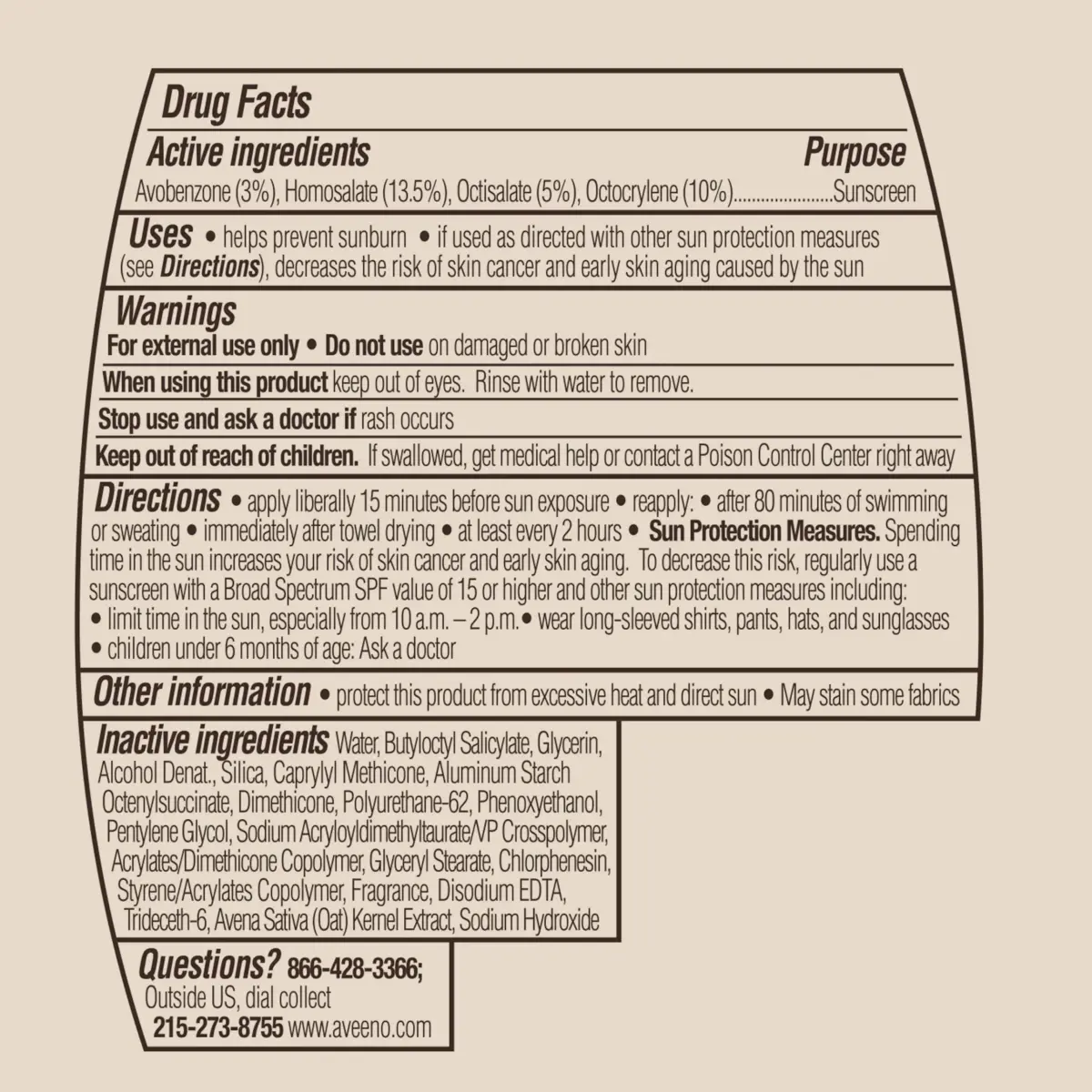 Aveeno Protect + Hydrate Sunscreen Lotion SPF 60 | 355ml (12 Fl Oz) | Broad Spectrum UVA/UVB Protection - view 8