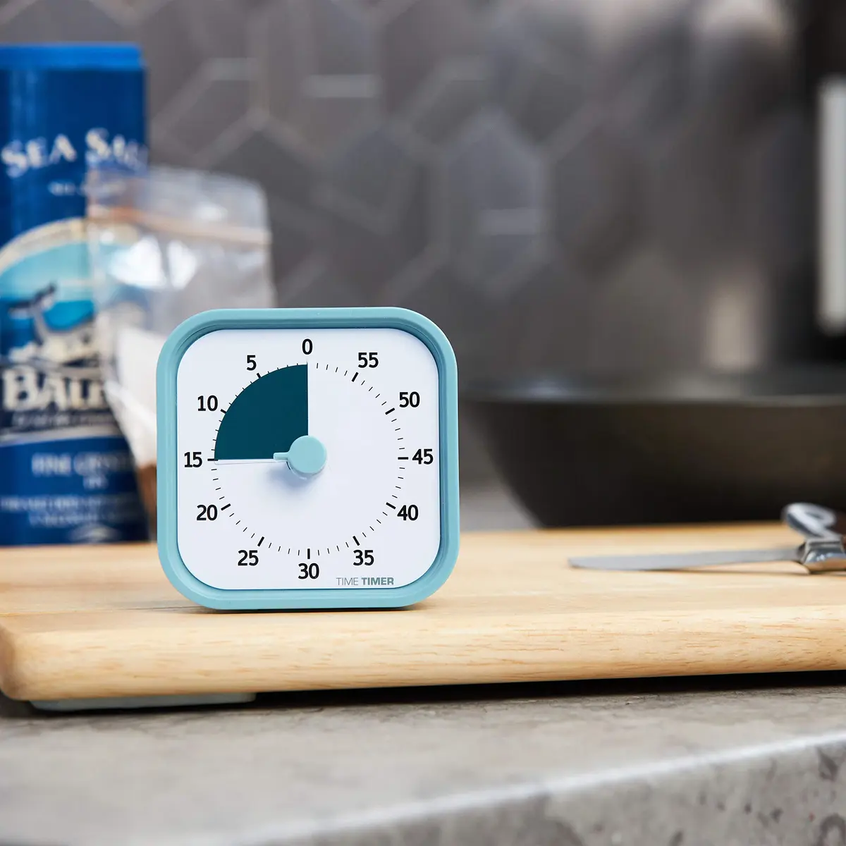 TIME TIMER Home MOD – 60-Minute Visual Timer Silent Operation for Kids & Adults, Stress-Free Time Management (Lake Day Blue) - view 6