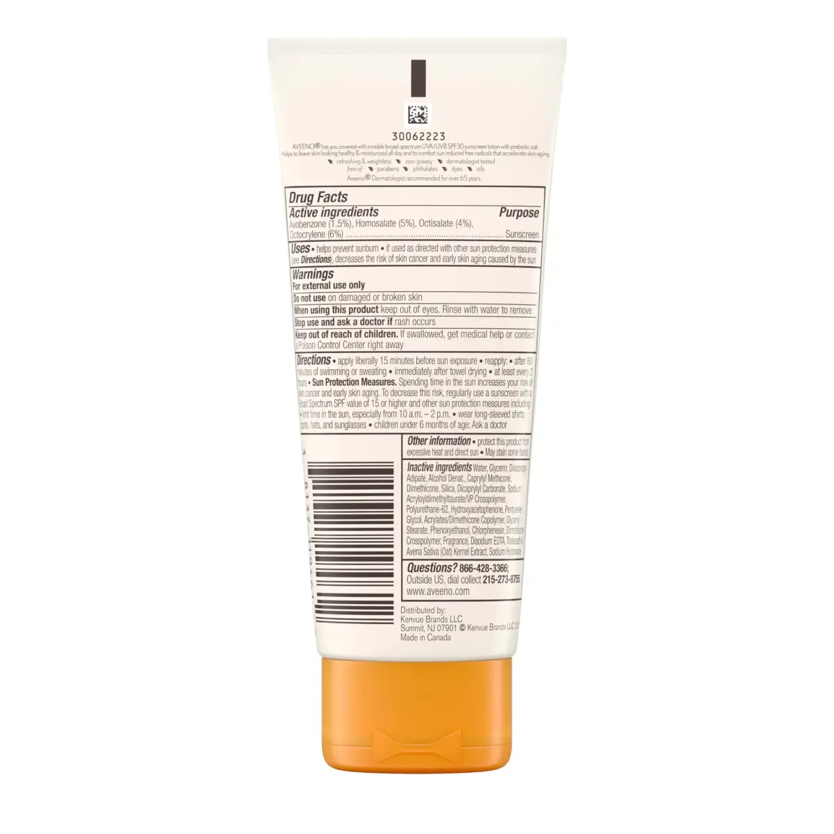 Aveeno Protect + Hydrate SPF 30 Sunscreen Lotion 89ml (3.0 Fl Oz) | Broad Spectrum Sun Protection for Full Body, Prebiotic Oat, Weightless, Sweat & Water-Resistant, Oxybenzone-Free - view 5