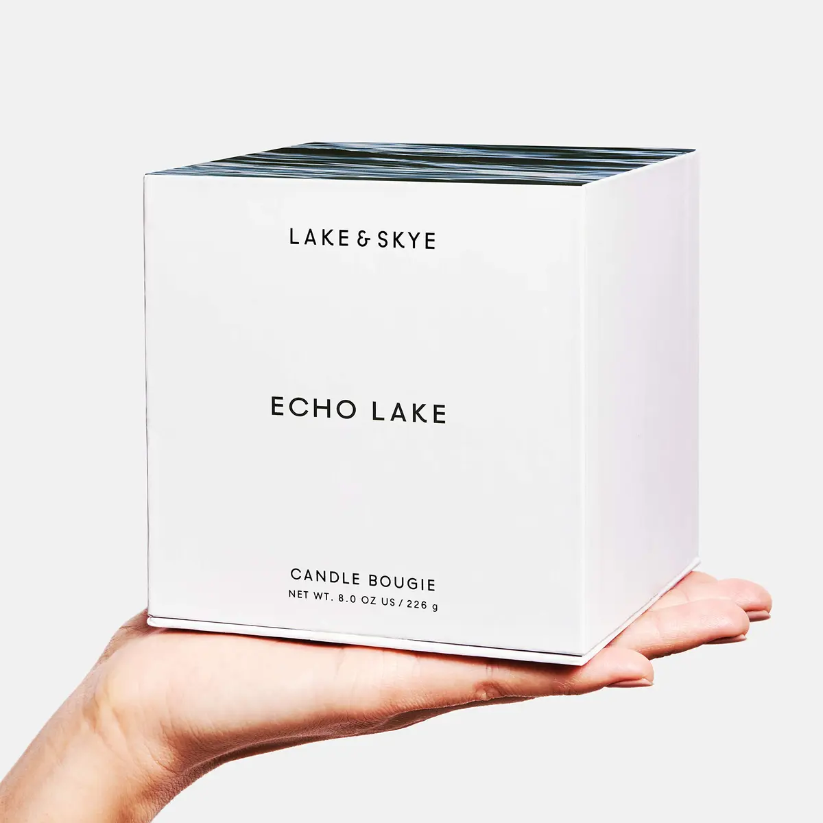 Lake & Skye Echo Lake Candle - Vegan Soy, Floral & Woody, 8 oz | 50 Hour Burn Time - view 6