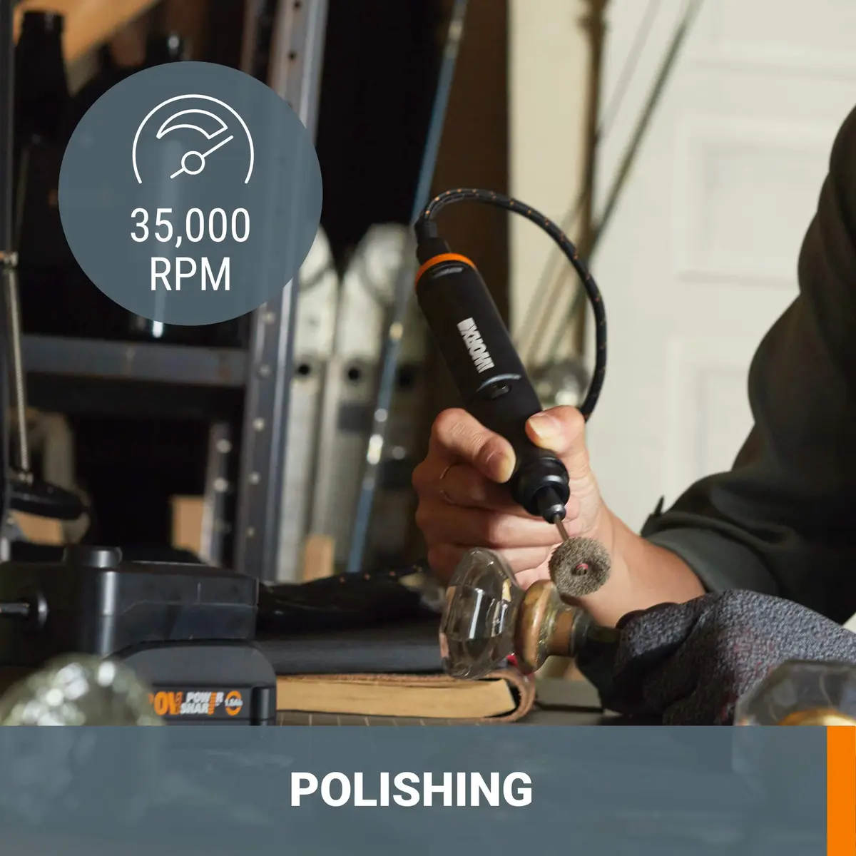 WORX MAKERX WX739L.9 20V Cordless Rotary Tool | Compact Brushless Power for Crafting & DIY - view 7