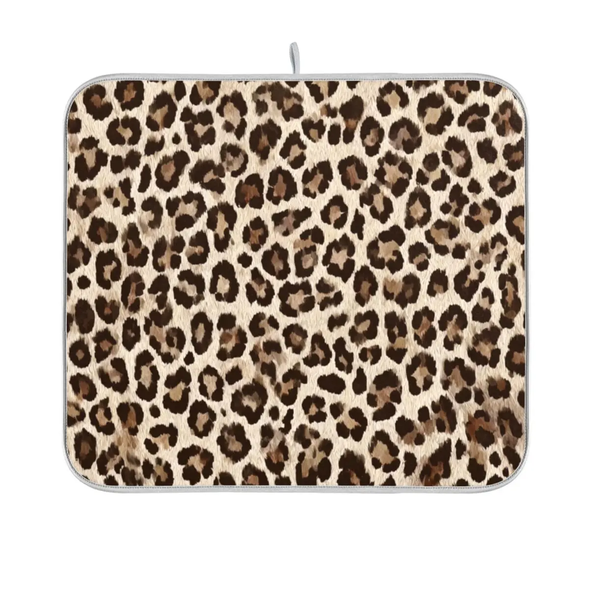 Kcldeci Leopard Print Dish Drying Mat 18x24 inch | Microfiber & Foam Absorbs Moisture - view 8