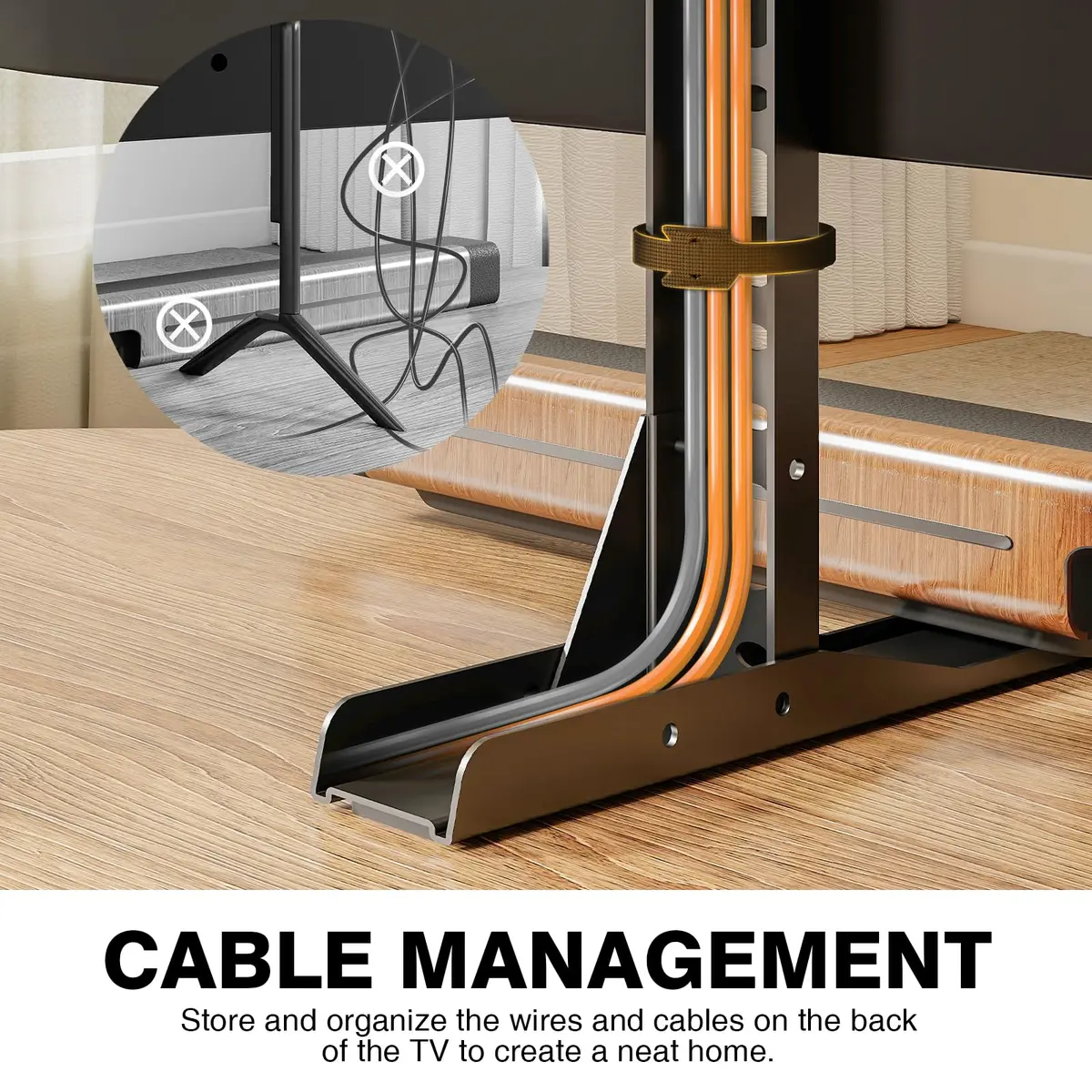 TAVR Universal Table Top TV Stand Mount for 20-75 Inch TVs | Heavy Duty Metal Support - view 5