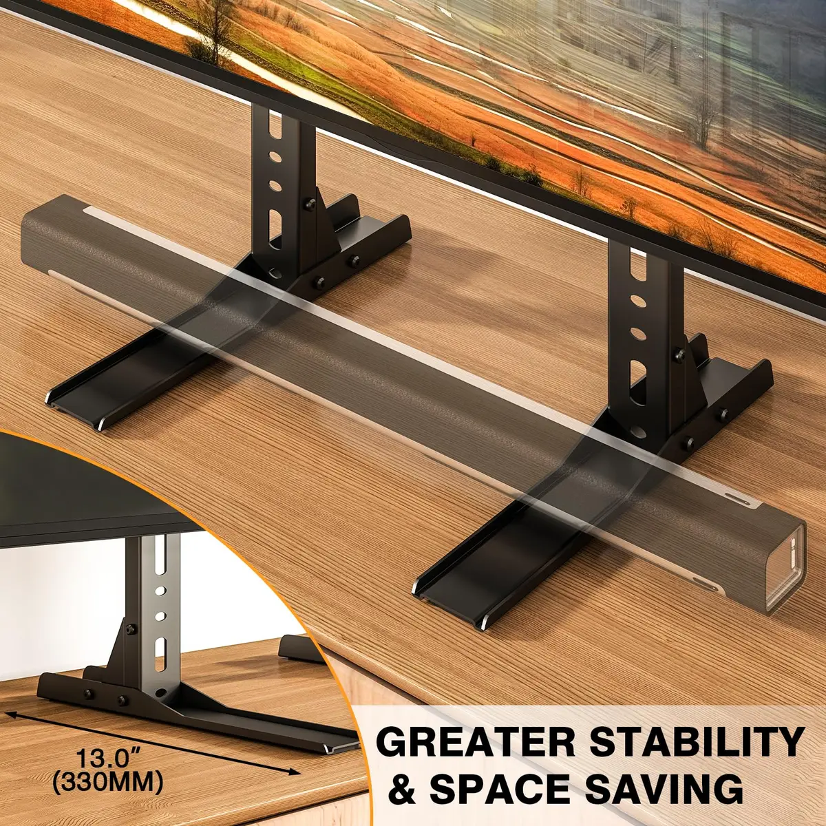TAVR Universal Table Top TV Stand Mount for 20-75 Inch TVs | Heavy Duty Metal Support - view 4