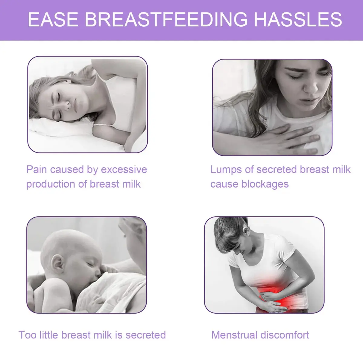 Gbrand Breast Therapy Pads, Hot Cold Breastfeeding Gel Pads 17cm (6.7 inches) | Reusable Cold & Hot Compress for Postpartum Recovery - view 6