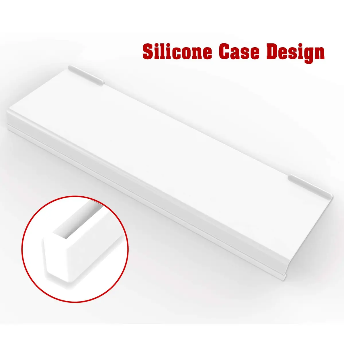 KOTEMON Acrylic Tilted Keyboard Stand for Ergonomic Typing | White, Full Size - view 5