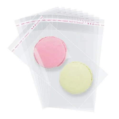 Morepack Clear Cellophane Bags 3x5 Inches (200 Pcs) | Self-Sealing Resealable Cookie Bags for Packaging - main product image