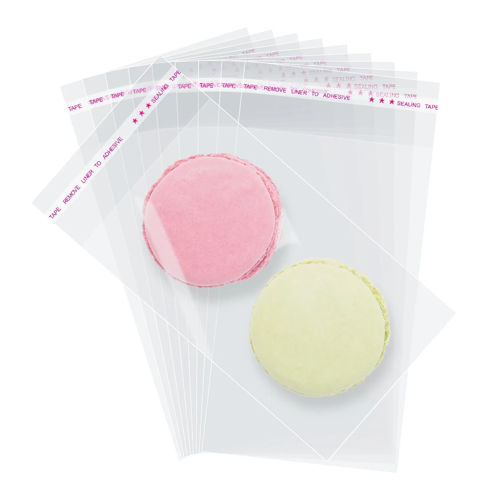 Morepack Clear Cellophane Bags 3x5 Inches (200 Pcs) | Self-Sealing Resealable Cookie Bags for Packaging - main product image
