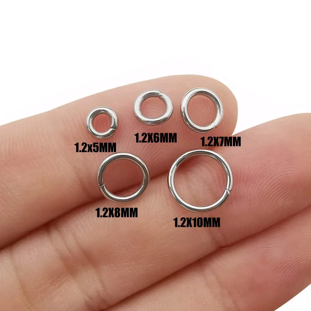 WOCRAFT Stainless Steel Jump Rings 1000 pcs Mix 5mm-10mm | Connector Rings for Jewelry Making - view 2