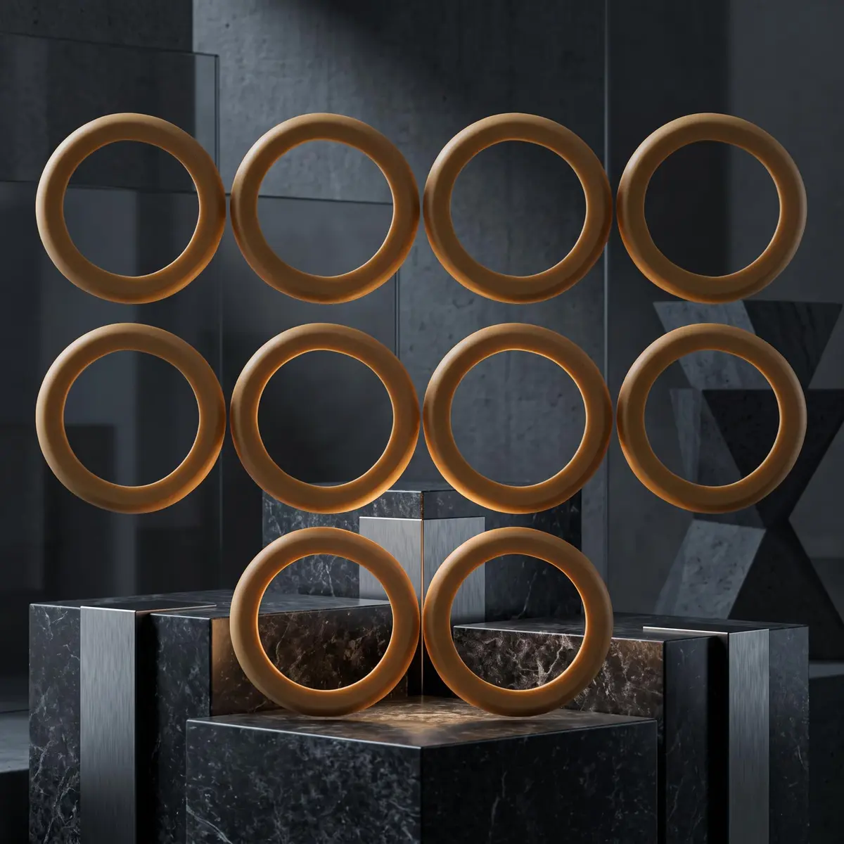 ViaGasaFamido Rubber Piston Ring Replacement Kit 10-Pack | High Durability for Oil-Free Silent 550W Compressors - view 5
