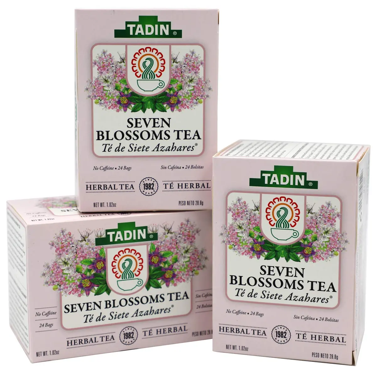 Tadin Seven Blossoms Herbal Tea with Linden Flowers Valerian Root | Caffeine-Free, 24 Count (Pack of 3) - view 2
