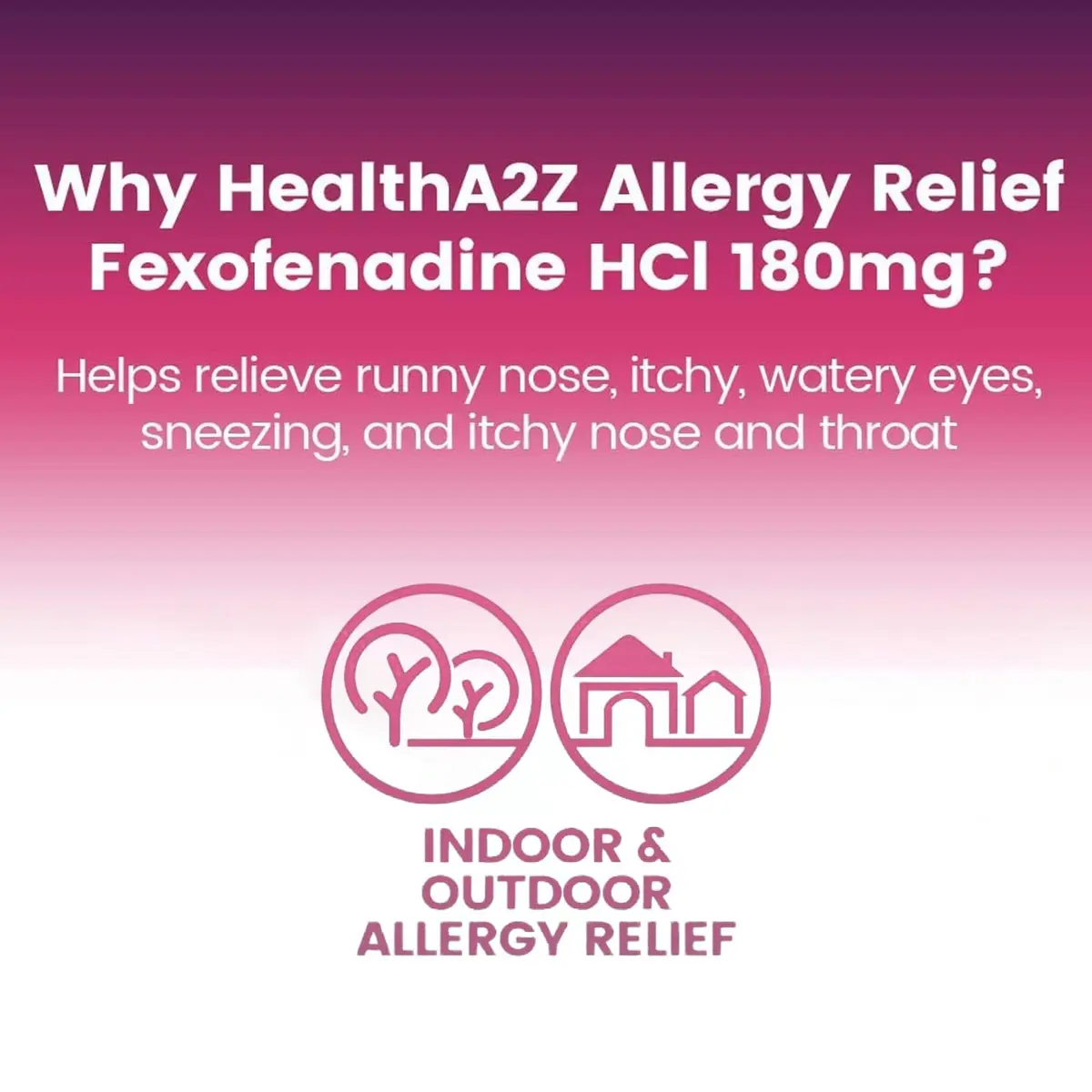 HealthA2Z Fexofenadine HCl 180mg Caplets | 24-Hour Allergy Relief, 30 Count - view 4