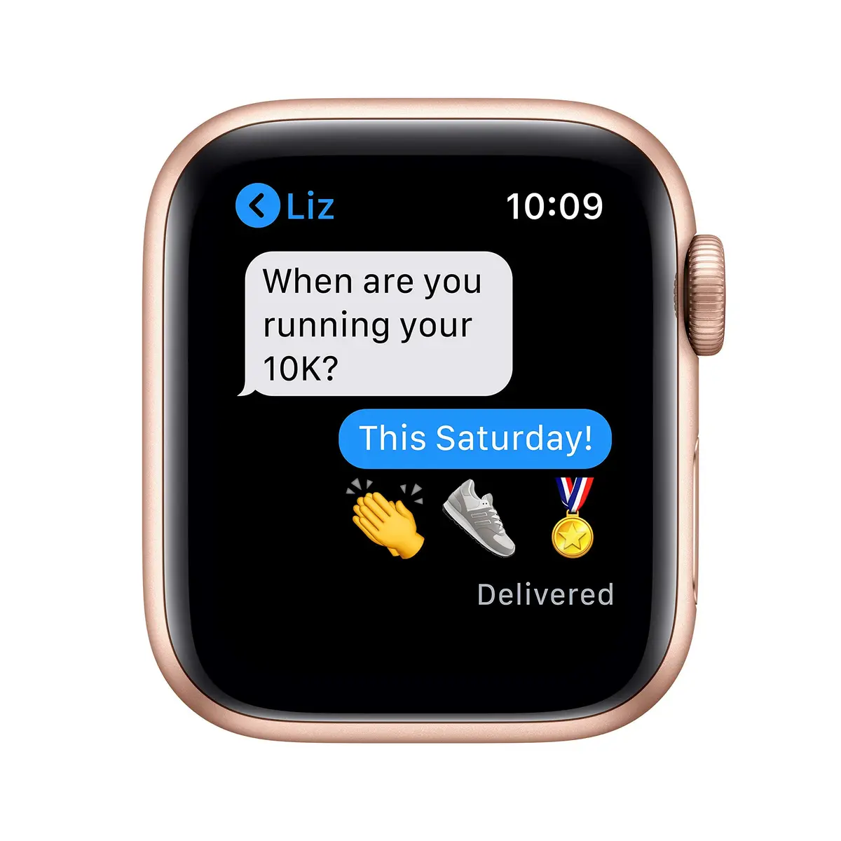 Apple Watch Series 6 GPS 40mm Gold Aluminum Case Pink Sand Sport Band | Always-On Retina Display - view 5
