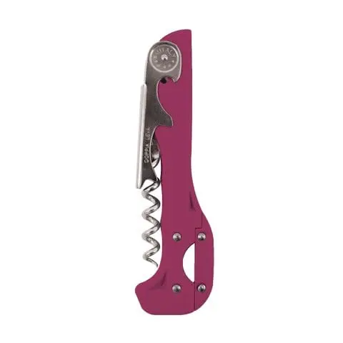Franmara Boomerang Two-Step Corkscrew Wine Opener with Foil Cutter - Fuchsia | Efficient Waiter's Corkscrew for Wine Bottles - main product image