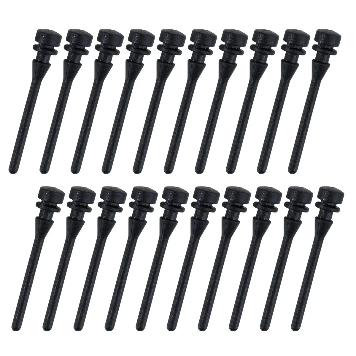 AUEAR 50 Pack Silicone Anti-Noise Vibration Fan Screws, Black | 43mm Length, 7.4mm Diameter - main product image
