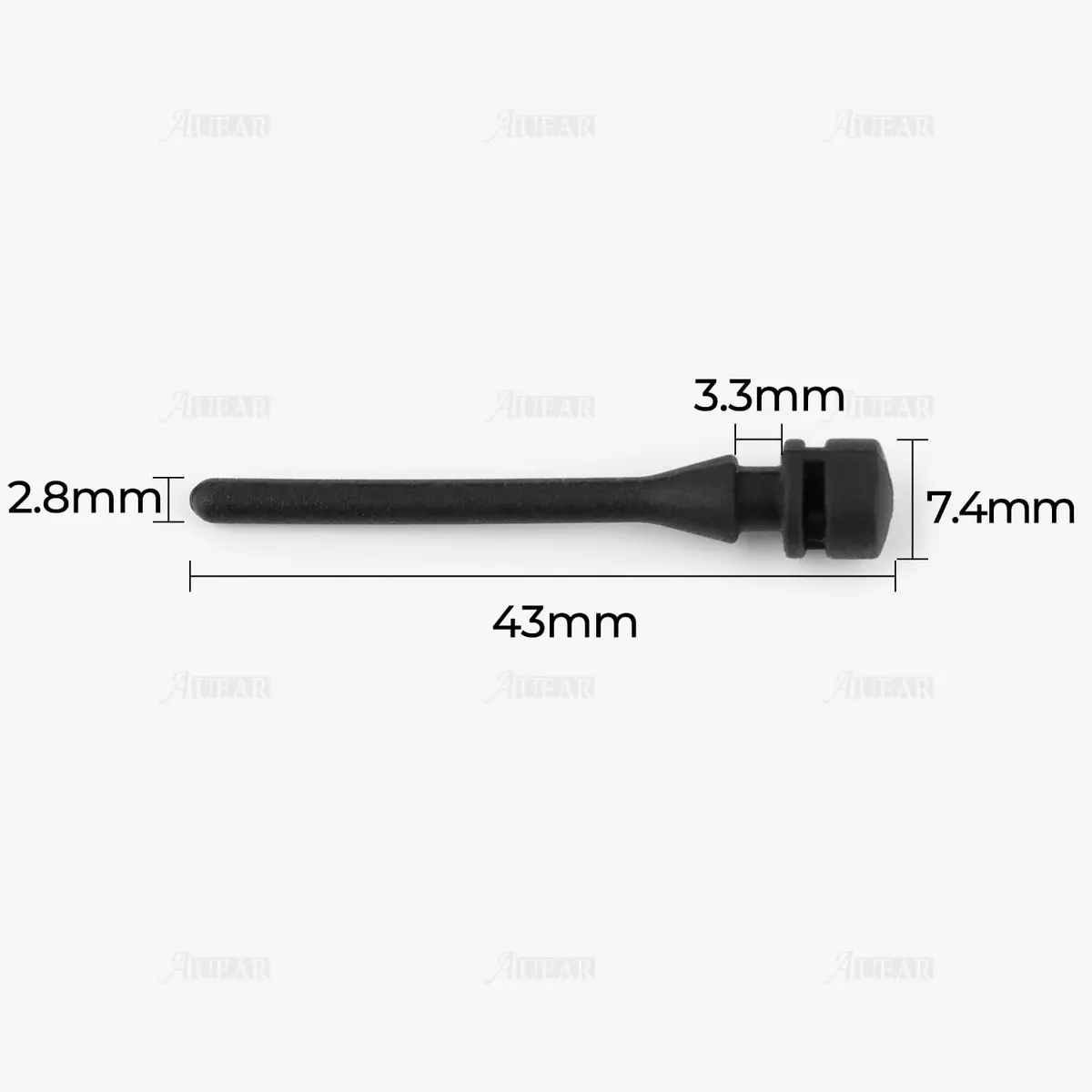 AUEAR 50 Pack Silicone Anti-Noise Vibration Fan Screws, Black | 43mm Length, 7.4mm Diameter - view 2