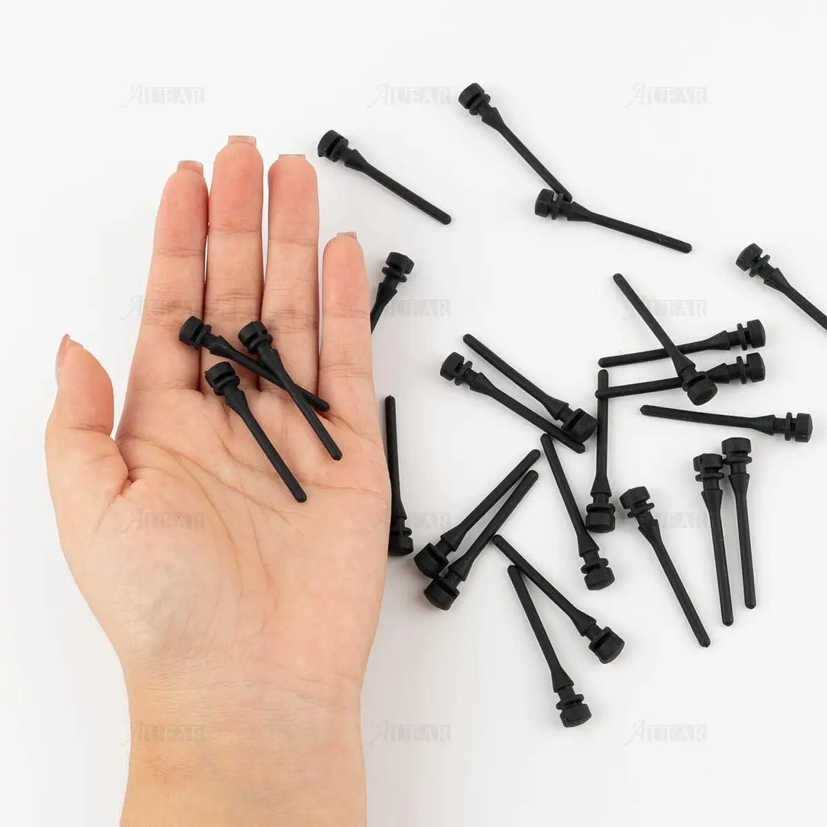 AUEAR 50 Pack Silicone Anti-Noise Vibration Fan Screws, Black | 43mm Length, 7.4mm Diameter - view 3