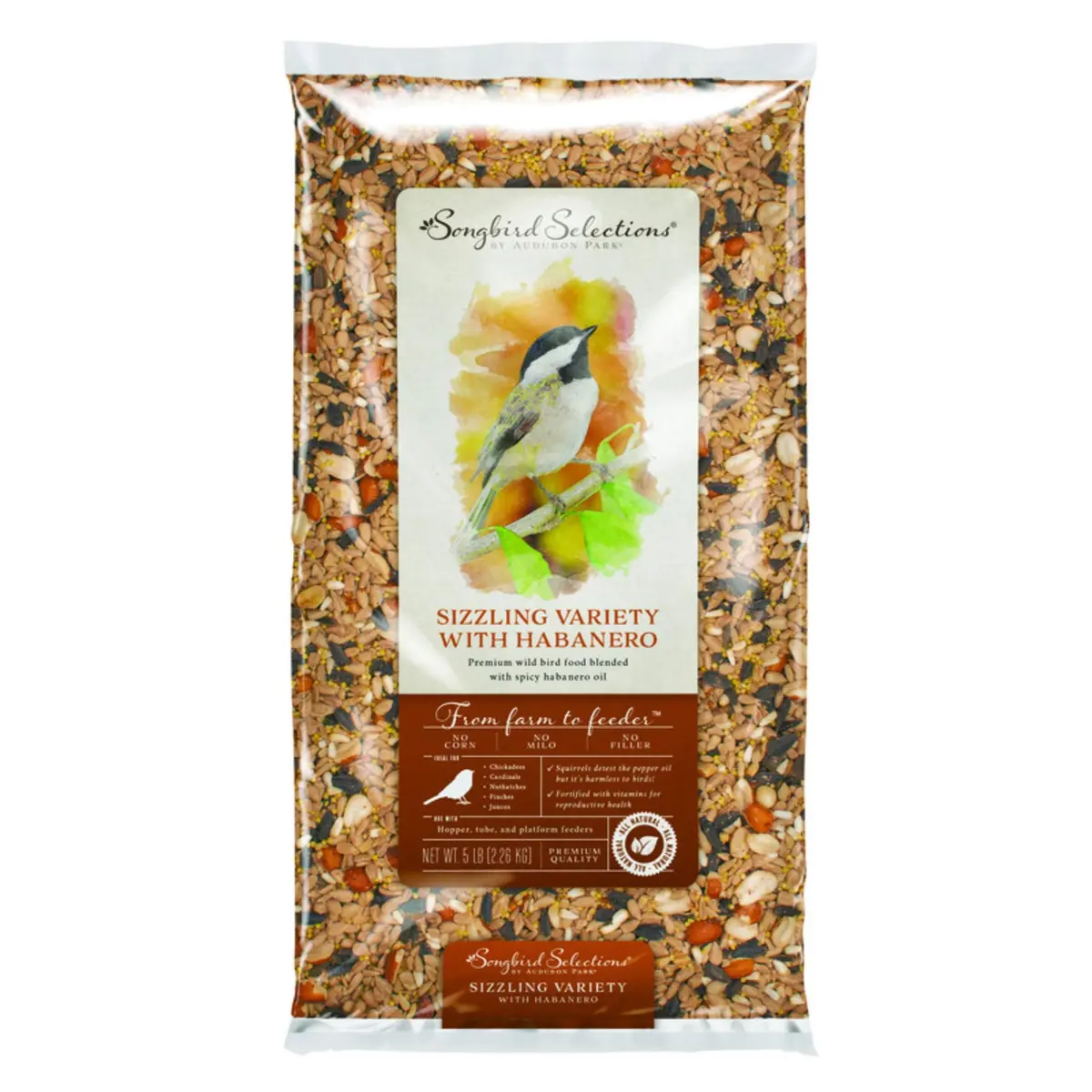 Global Harvest Foods Songbird Selections Chickadee and Nuthatch Wild Bird Food Sunflower 5 lb | Supports Backyard Birding - main product image