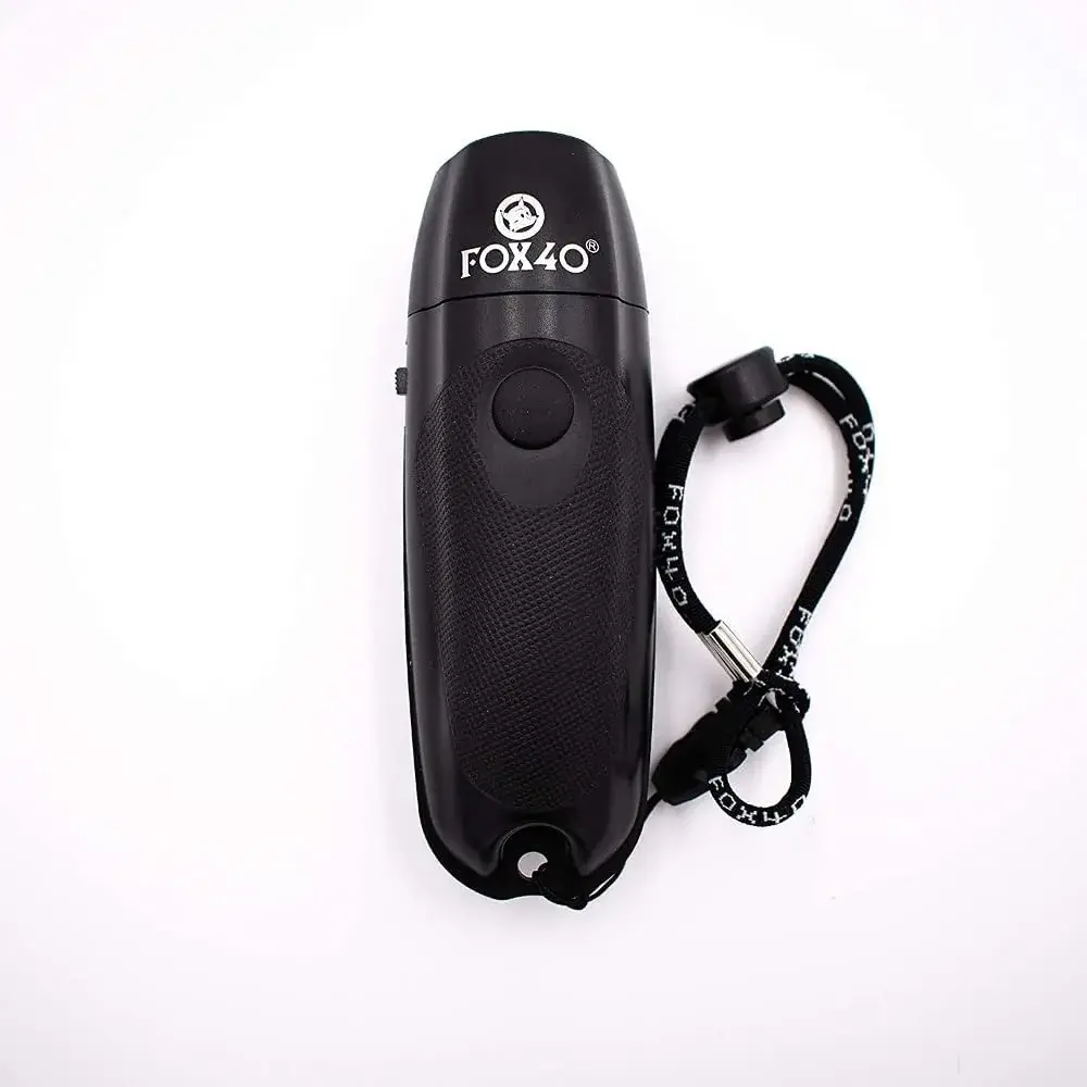 Fox 40 Electronic Whistle Black | Loud 125db Sound with 3 Tones & 9V Battery - main product image