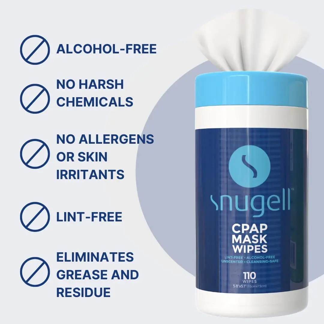 Snugell Unscented CPAP Mask Wipes 110 Count | Gentle, Alcohol-Free Cleaning for CPAP Masks, Tubes & Devices - view 5