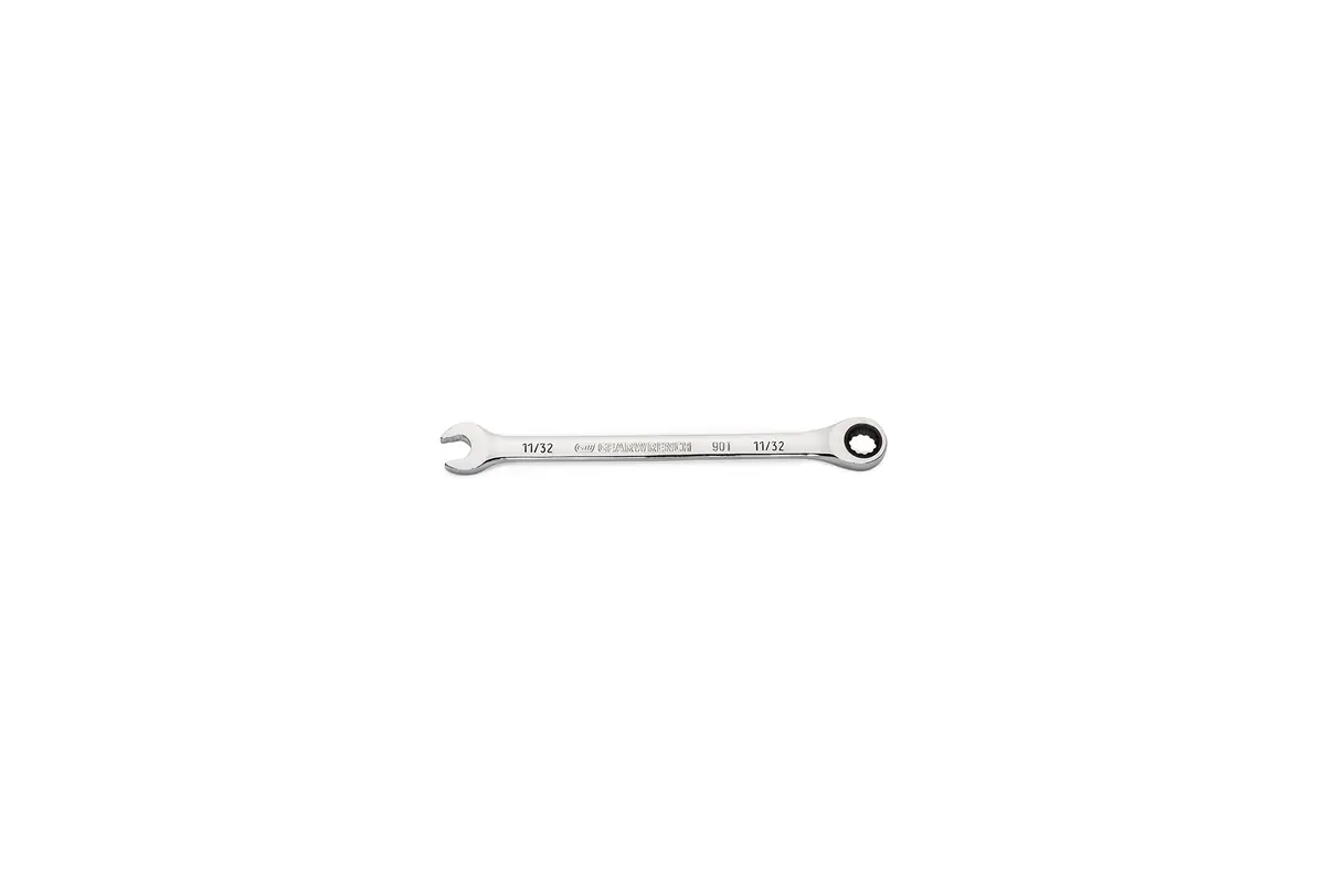 GEARWRENCH 11/32" 4 Degree Swing Arch 12 Point Ratcheting Combination Wrench - 86942 | Tight Spaces & Precision Turning - main product image