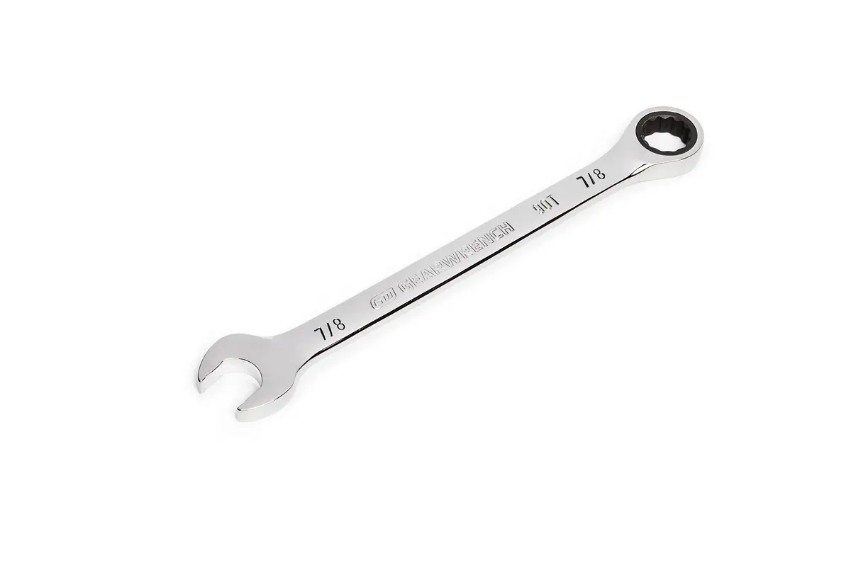 GEARWRENCH 7/8" 90T 12 Point Ratcheting Combination Wrench | 22.2 mm (7/8") | Tight Spaces & Leverage - view 3