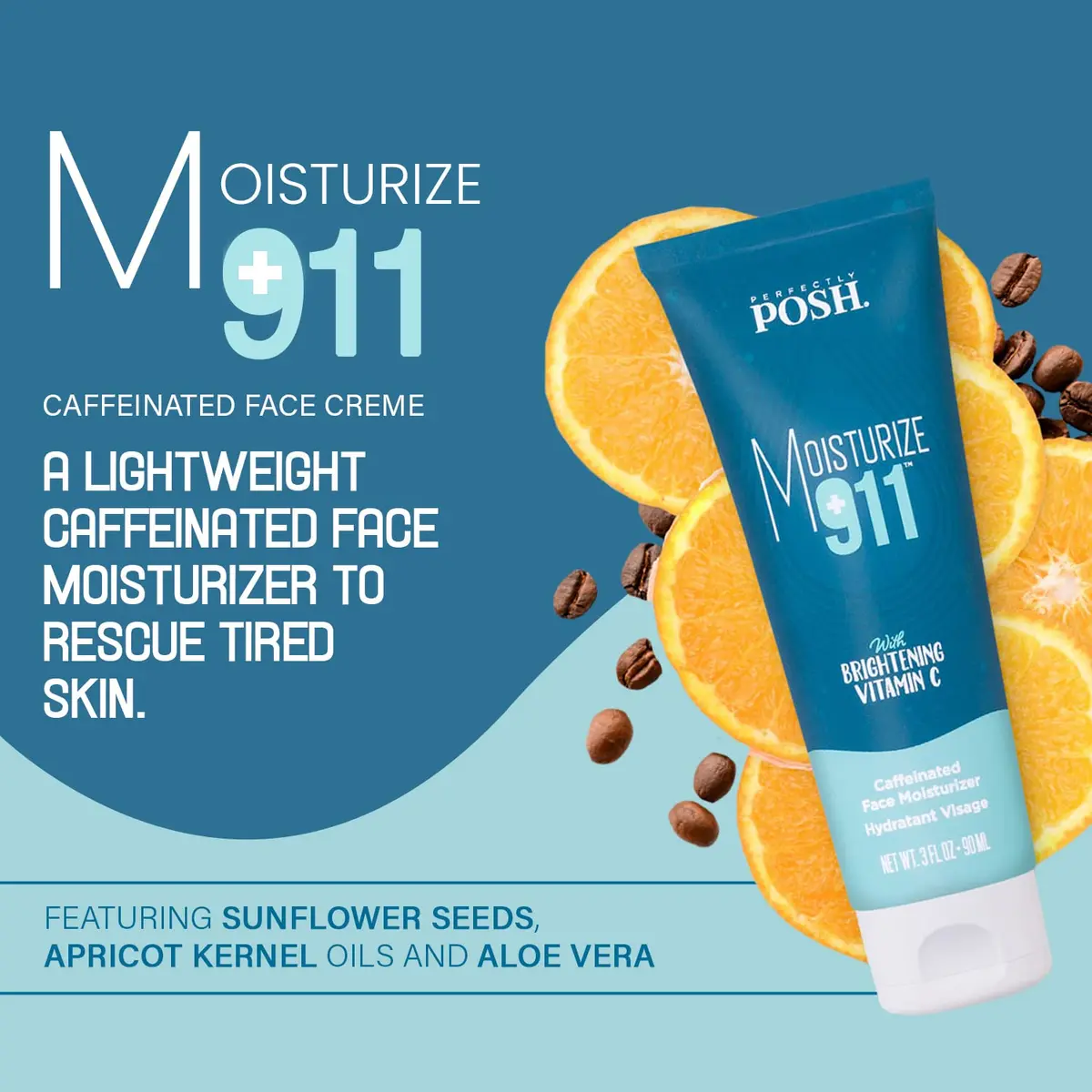 Perfectly Posh Moisturize 911 Caffeinated Face Moisturizer 90 ml | Energizes Tired Skin, Long-Lasting Hydration - view 3