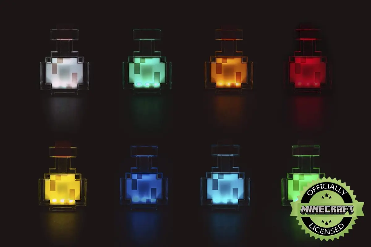 Minecraft Potion Bottle Color-Changing LED Desk Lamp | 7 Inch Night Light - view 5