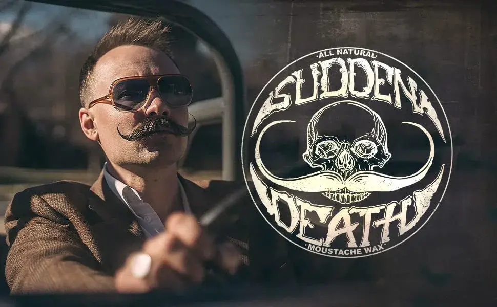 THE VINTAGE GROOMING CO. Sudden Death Mustache Wax Strong Hold 1 oz (28.35 g) | Tames Unruly Whiskers All Day - view 7