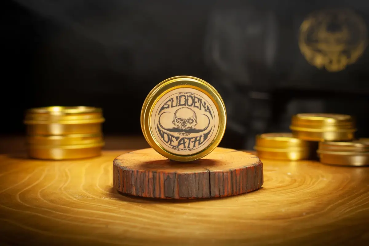 THE VINTAGE GROOMING CO. Sudden Death Mustache Wax Strong Hold 1 oz (28.35 g) | Tames Unruly Whiskers All Day - view 8