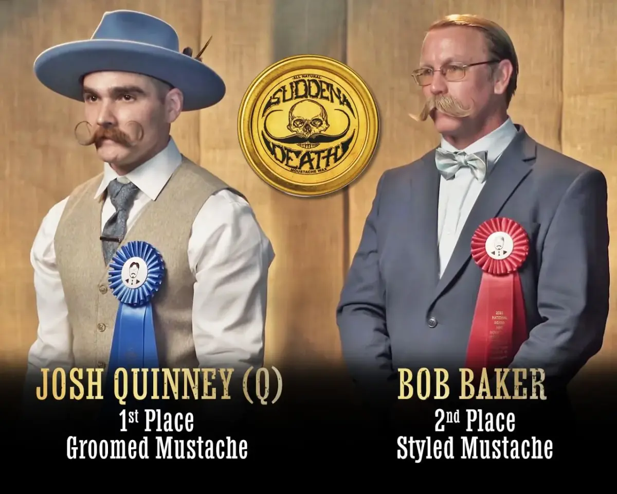 THE VINTAGE GROOMING CO. Sudden Death Mustache Wax Strong Hold 1 oz (28.35 g) | Tames Unruly Whiskers All Day - view 2